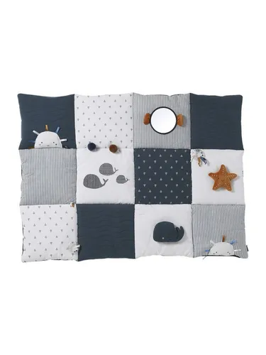 vertbaudet Krabbeldecke Baby Activity-Decke - Krabbeldecken, bunt und weich, fördert die Sinneswahrnehmung Ihres Babys mit verschiedenen Texturen und Farben, ideal für spielerisches Krabbeln.