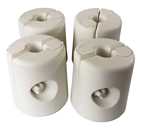 Pavillon Standfuß Victoria 4-er Set - Pavillons und Zelthalterung, stabiler 2-teiliger Standfuß für runde und eckige Stangen, ideal für sicheren Halt bei Festen und Veranstaltungen.