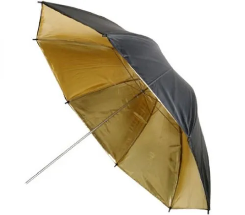 ayex Studio-Reflexschirm 101cm Gold/Schwarz - Vielseitiger Blitzreflektor für warme Lichtstimmung und präzise Lichtsteuerung. Ideal für Porträt- und Produktfotografie, kompakt und transportabel für den einfachen Einsatz im Studio oder unterwegs.