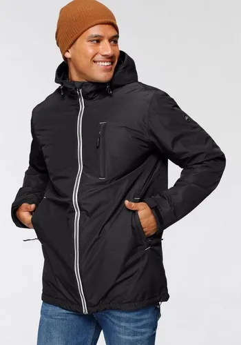 Funktionsjacke POLARINO Herren, schwarz, Gr. 48 - Wasserdichte und atmungsaktive Funktionsjacke für Herren, ideal zum Wandern. Mit verstellbarer Kapuze und Klettverschluss-Ärmeln für optimalen Tragekomfort.