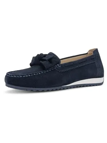 ara Mokassin Leder Slipper - Blau - Größe 40 - Eleganter Mokassin aus hochwertigem Leder mit herausnehmbarem Fußbett für individuelle Anpassung. Die flexible Laufsohle sorgt für hohen Komfort und ein angenehmes Tragegefühl.