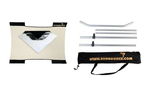 Sunbouncer Micro-Mini Traveller Kit silber - Rückseite weiß (nahtlos)