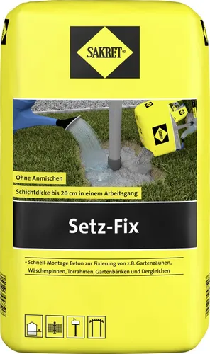 SAKRET Setz-Fix 10 kg – Hochwertiger Mörtel