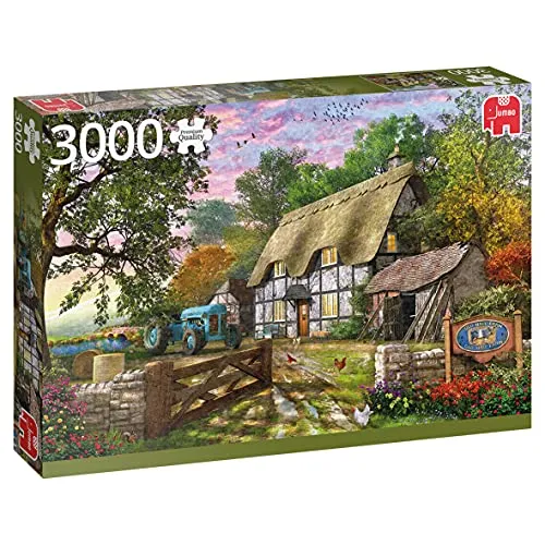 Farmer's Cottage Puzzle 3000 Teile - Jumbo Neu und Versiegelt - Hochwertiges Puzzle mit 3000 Teilen, ideal für Puzzleliebhaber und entspannende Stunden im Familienkreis.