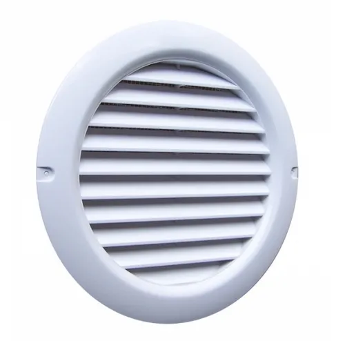 Lüftungsgitter weiss rund mit Durchmesser Stutzen 80 mm