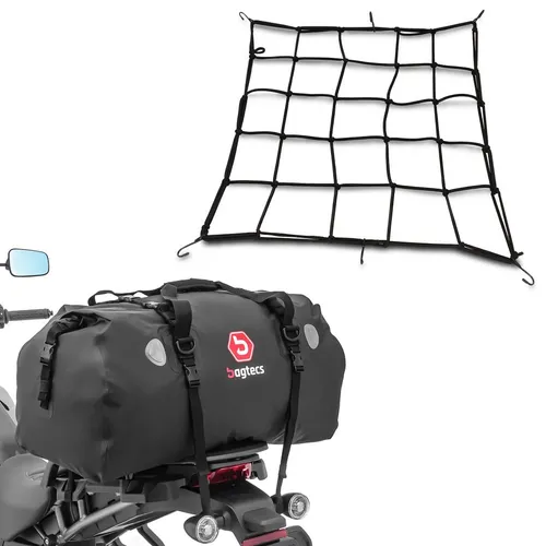 Bagtecs Hecktasche + Gepäcknetz S3 - Praktische Motorradtasche für Chopper und Cruiser, ideal für den täglichen Einsatz. Mit extra Gepäcknetz für zusätzlichen Stauraum, robust und stylisch im Retro-Design.