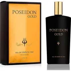 Instituto Español Eau de Toilette Posseidon Gold Homme, 150 ml - Eau de Toilette für Herren, raffinierter und harmonischer Duft mit Zitrusherz und holzigem Hintergrund, ideal für den modernen und eleganten Mann.