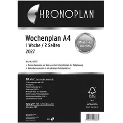 CHRONOPLAN Kalendereinlage 2027 Wochenplan A4 von Chronoplan