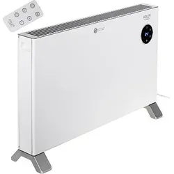 Adler Konvektionsheizung mit LCD und Fernbedienung - Moderne Konvektorheizung mit 2000W, digitalem LED-Display und Fernbedienung für komfortable Temperaturregelung. Ideal für Schlafzimmer und Feuchträume (IPX24) mit Timer und 3 Heizstufen.