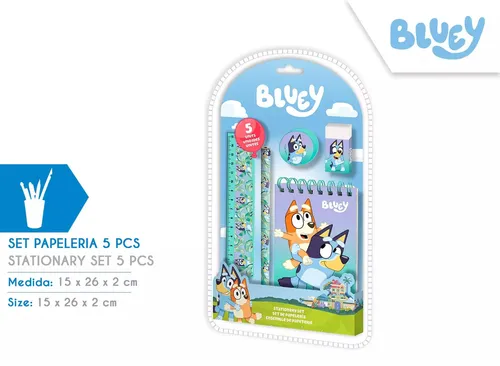 Zestaw piśmienniczy Bluey  5 elementów BY00005 Kids Euroswan 8435507889421
