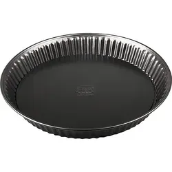 Dr. Oetker Quicheform 28cm - Tarteform mit Hebeboden - Backformen in schwarz, perfekt für einfache Entnahme von Quiches und Torten dank Hebeboden.