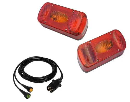 Aspöck Midipoint 2 Set Leuchten mit Kabel - Komplettset für Kfz-Beleuchtung: Aspöck Midipoint 2 Leuchten, inklusive 4 Meter Kabel (7-polig) für einfache Installation und zuverlässige Sichtbarkeit.