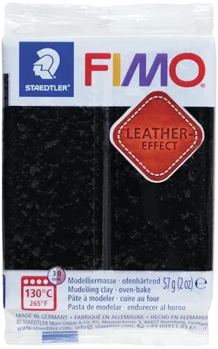 Fimo Leather Effect Polymer Clay 2oz-Black EF801-909 in schwarz von STAEDTLER