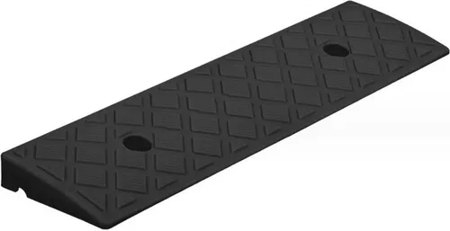 Auffahrrampe 50x22x4 cm – Bordsteinrampe Kunststoff – Auffahrkeil für Auto, Motorrad, Rollstuhl & Anhänger – Schwellenrampe schwarz
