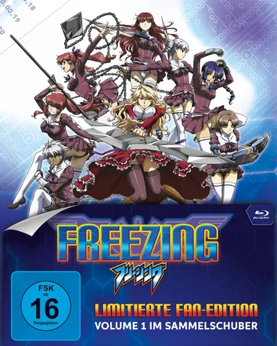 Freezing - Vol. 1 - Limited Edition Blu-ray - Anime-Film Freezing, inklusive Sammelschuber, bietet eine spannende Mischung aus Romanze, Drama und Action für Fans der Sci-Fi-Genres.