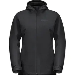 Jack Wolfskin Damen Moonrise 3in1 Jkt W Jacket, Schwarz, L EU - Funktionsjacke mit 3-in-1-Funktion, wasserdicht und winddicht, ideal für wechselhaftes Wetter und nachhaltig aus recycelten Materialien hergestellt.