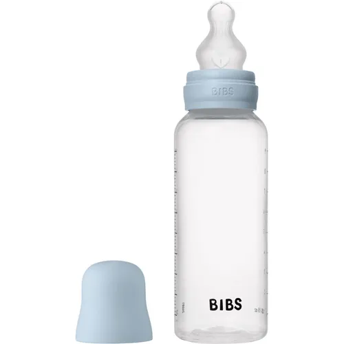 BIBS Anti-Colic Baby Bottle Silicone Antikolikflasche Baby Blue 270 ml