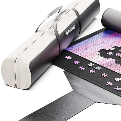 Puzzlup Luxus Puzzlematte für 1500 Teile – Elegante Ledertragetasche