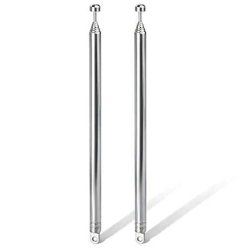 Bingfu FM UKW Tragbare Radio Antenne Ersatz 7-Sections 74cm Teleskopantenne 2 Kit Kompatibel mit TV ATSC DVB-T DVB-T2 Tragbarem Innenradio Bluetooth-Stereoempfänger AV-Audio Vedio-Heimkinoempfänger