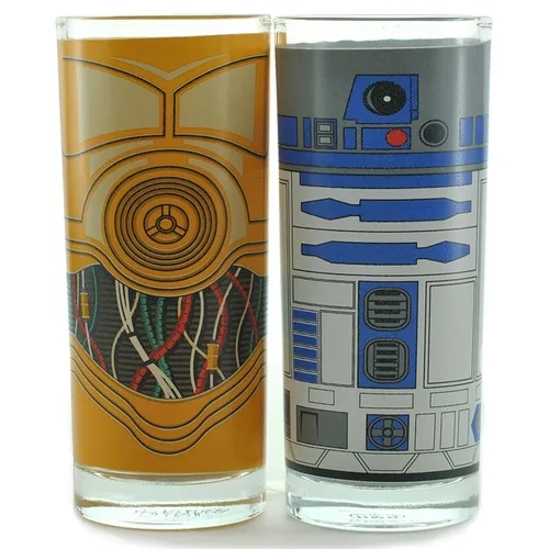 Gläser 2er Set - Star Wars - R2D2 & C3PO - Krieg der Sterne - GL02SW01