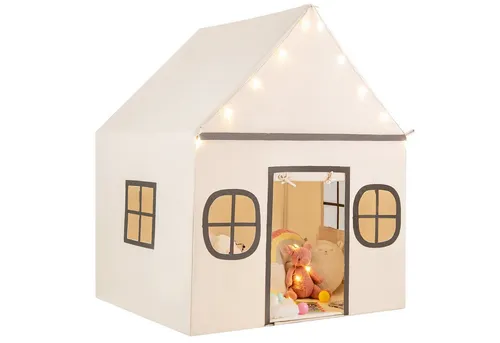 KOMFOTTEU Spielzelt Kinderspielzelt mit Matte und Sternlichtern