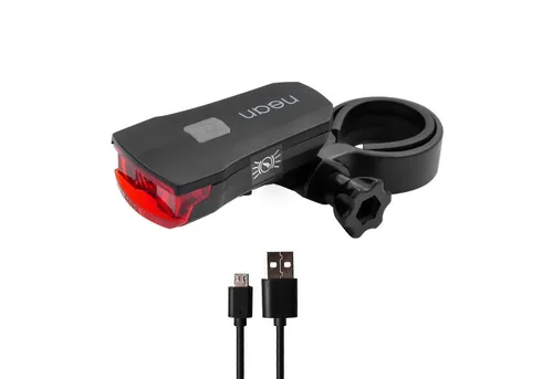 nean Fahrrad-Rücklicht Akku, mit Bremslicht, Akku und StVZO-Zulassung