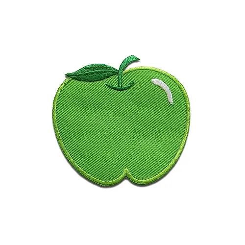 Catch the Patch Apfel Frucht Obst - (Größe: 7,5 x 8 cm) Aufnäher, Bügelbilder, Aufbügler, Applikationen, Patches, Sticker zum Aufbügeln oder Aufnähen – für Kleidung, Taschen, Jacken