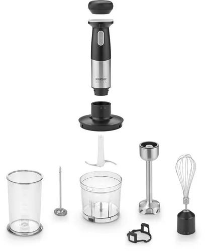 Caso 3605 Click & Mash 4-in-1 Stabmixer-Set - Kabellos und vielseitig - Mixer: Kabelloses 4-in-1 Stabmixer-Set mit stufenloser Geschwindigkeitsregelung für perfekte Ergebnisse und langer Akkulaufzeit von bis zu 30 Minuten.
