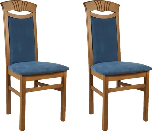 Home affaire Esszimmerstuhl Franz (Set, 2 St) in blau von Home Affaire