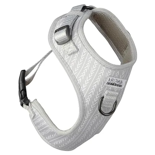 ARIZONA HOT DOGS Hundegeschirr Réglisse M Grau für kleine und mittelgroße Hunde - Weiteres Autozubehör, bequemes und stilvolles Hundegeschirr für optimalen Halt und Sicherheit im Auto.