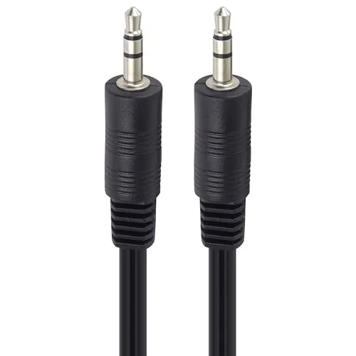 PremiumCord Klinkenkabel, Klinkenstecker 3,5mm, StereoJack Stecker auf Stecker, Aux Headset Audio Verbindungskabel, Für TV Handys MP3 HiFi, geschirmt, Farbe schwarz 3m