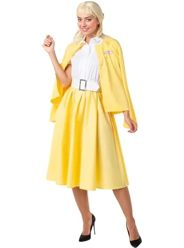 Funidelia Good Sandy Kostüm - Grease für Damen - Originelles Kostüm für Damen im 50er Jahre Stil, bestehend aus Jacke, Kleid und Gürtel. Ideal für Karneval, Halloween oder Kostümpartys. Exklusive Qualität für unvergessliche Auftritte!
