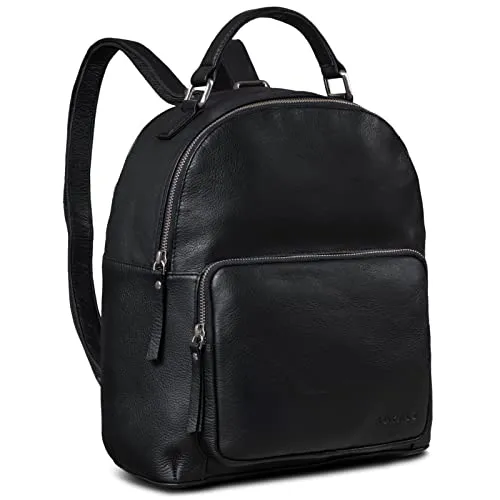 ROYALZ 'Topeka' Vintage Lederrucksack Damen - Eleganter Cityrucksack aus Echtleder - Tagesrucksäcke mit modernem Vintage Look, ideal für Alltag und Ausflüge. Handliche Größe und zahlreiche Fächer für optimale Organisation.