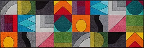 wash+dry by Kleen-Tex Läufer Momix - Rechteckiger Schmutzfangläufer im modernen Patchwork Design, rutschhemmend und waschbar. Ideal für Eingangsbereiche, strapazierfähig und pflegeleicht.