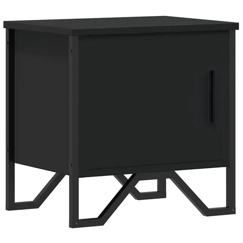 furnicato Nachttisch Eleganter Schwarz 40 x 30 x 40 cm mit Stauraum