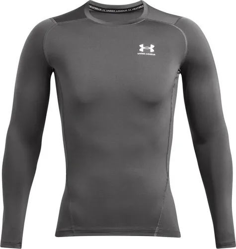 Under Armour HG Armour Comp LS castlerock white XL - Herren Laufshirt Langarm aus leichtem HeatGear-Stoff für optimale Abdeckung und schnellen Feuchtigkeitstransport. Ideal für Sportler, die Komfort und Bewegungsfreiheit suchen.