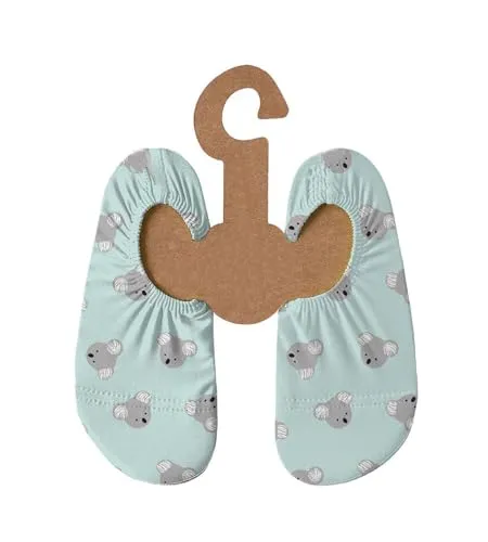 Slipstop Kinder Strandschuhe - Anti Rutsch Sport Schuhe mit Sonnenschutzfaktor 50+, Gr. 21-23 - Aquaschuhe für Mädchen mit griffiger Antirutsch-Sohle, ideal für nasse Böden und heißem Sand. Leicht, flexibel und bequem, perfekt für Yoga oder Poolbesuche.