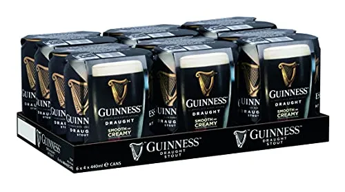 Guinness Draught 24 x 0,44 L Dose – Sortenreines Dosen-Set