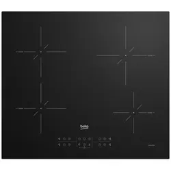 Beko HII64200SMT, Schwarz, Integriert, 60 cm, Zonen-Induktionskochfeld, Glas, 4 Zone(n) - Schwarz