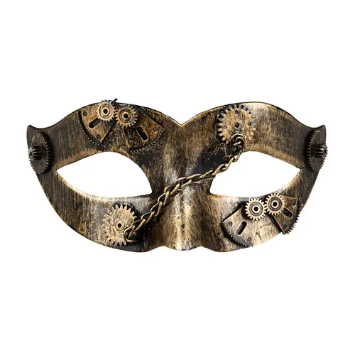 Augenmaske Steampunk Maske Fasching Karneval Accessoires in weiß von Boland