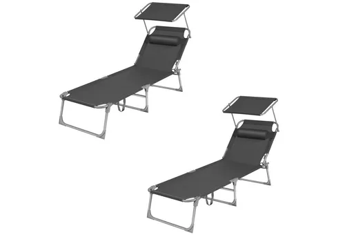 SONGMICS 2 St Gartenliege, klappbarer Liegestuhl mit Kopfstütze - Gartenliegen für entspanntes Sonnenbaden, klappbar und tragbar – ideal für den Pool oder die Terrasse. Mit 4-fach verstellbarer Rückenlehne und atmungsaktivem Gewebe für höchsten Komfort.