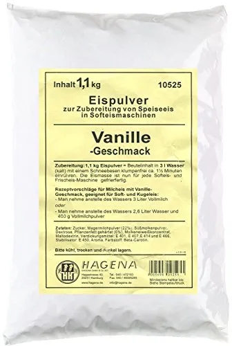 Softeispulver Vanille-Geschmack, 1,1 kg (Softeismaschinen) von Unbekannt