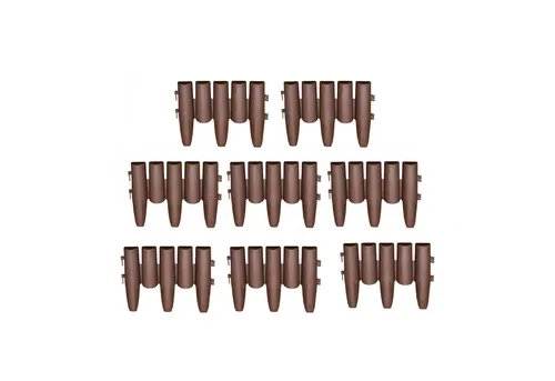 HTI-Living Beetumrandung Beeteinfassung Palisade 8-teilig Nessa, LxH: 27.5x24 cm, Set, 8 Module, Beetbegrenzung Beetumrandung