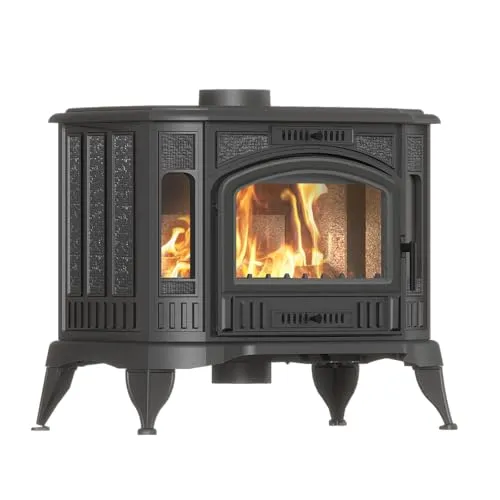 Kratki Kaminofen K9 ECO RR130 - 8 kW Gusseisen Holzofen - Kaminofen für Flächen bis 125 m², mit hoher Energieeffizienz und sauberer Verbrennung dank Vermiculit-Brennkammer. Ideal für moderne, energieeffiziente Gebäude.
