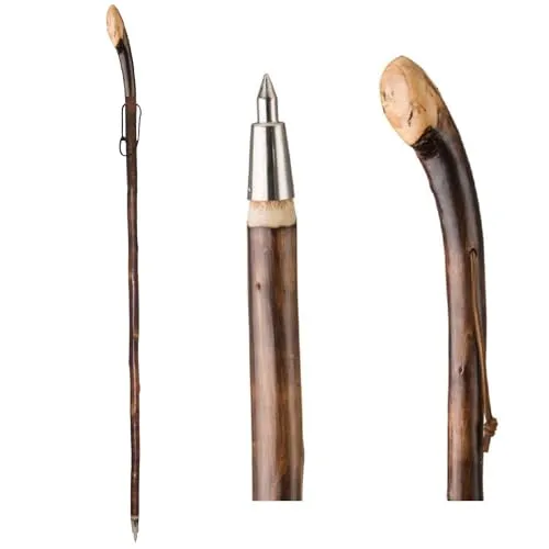 Gehstock Wanderstock aus echtem Kastanien Wurzelholz von DELFA