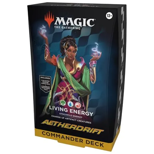 Magic: The Gathering Ätherdrift Commander-Deck – Lebendige Energie - Sammelkartenspiel mit 100 Karten, inklusive 2 Foilkarten und 10 neuen Commander-Karten. Erlebe spannende Multiplayer-Schlachten und strategische Spielzüge!