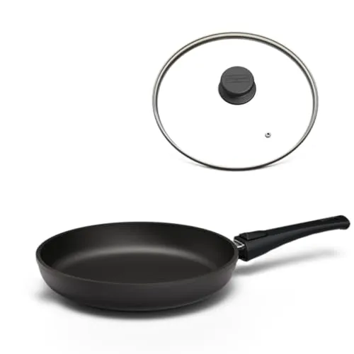 Hoffmann STONIQ Bratpfanne Ø 24 cm mit IQ-SHIELD Antihaftbeschichtung - Die Hoffmann STONIQ Bratpfanne bietet eine innovative Antihaftbeschichtung auf Mineralbasis für müheloses Braten. Mit abnehmbarem Stielgriff und Glasdeckel ist sie ideal für vielseitige Kochanwendungen.