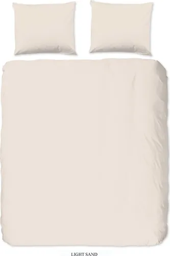 Good Morning Bettwäsche-Set Uni 240×200/220 cm - Hellbeige - Bettwäschen aus 100% Baumwolle, atmungsaktiv und feuchtigkeitsregulierend für erholsamen Schlaf. Ideal für jede Jahreszeit, mit praktischem Hoteleinschlag für einfaches Beziehen.