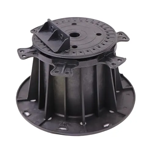 Gartenwelt Riegelsberger Justierbarer Balkenlager PRO Terrassenlager Stelzlager für Holz WPC Aluminium BPC Hartholz Unterkonstruktion höhenverstellbar 110-202 mm