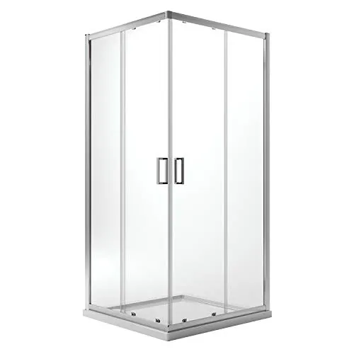 Idralite Eckeinstieg Duschkabine Quadratisch 80x80 H185 Transparent 6mm Glas Mod. Ready